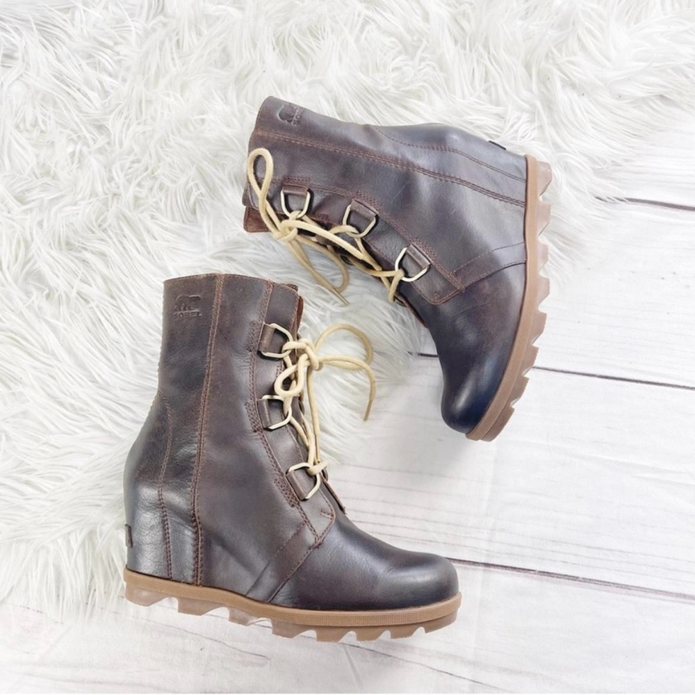Sorel Joan of Arctic Women's Wedge II Boots Burro in Brown Size 9